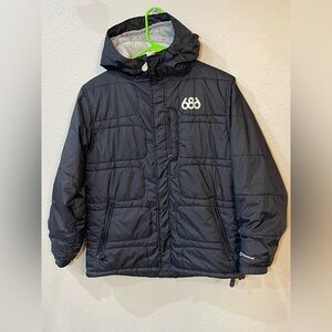 686 Youth Evolution Black Puffer Jacket